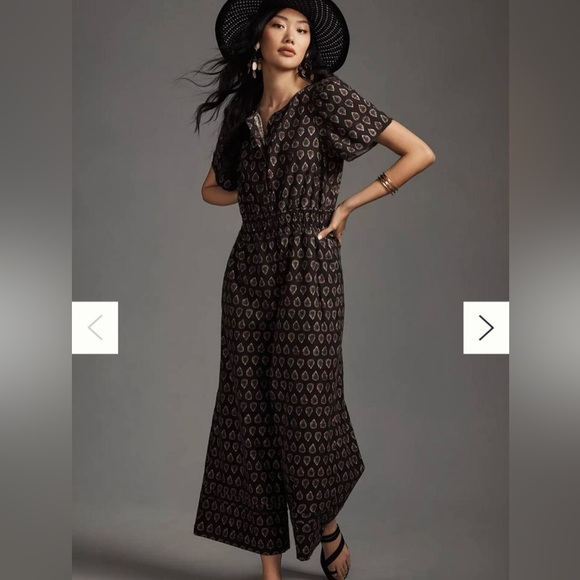 Anthropologie Brown Somerset Jumpsuit - Picture 1 of 7